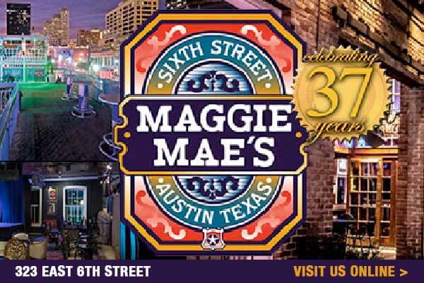 A close up of the maggie mae 's sign