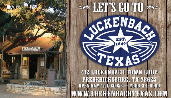 A picture of the front of luckenbach texas.