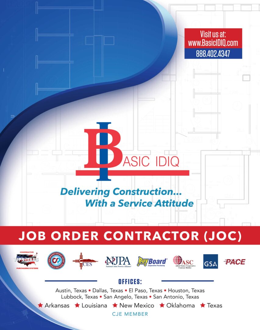 A picture of the cover page for the job order contractor.